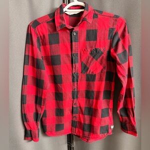 H&M Red and Black Buffalo Plaid Kids Button-Up Shirt